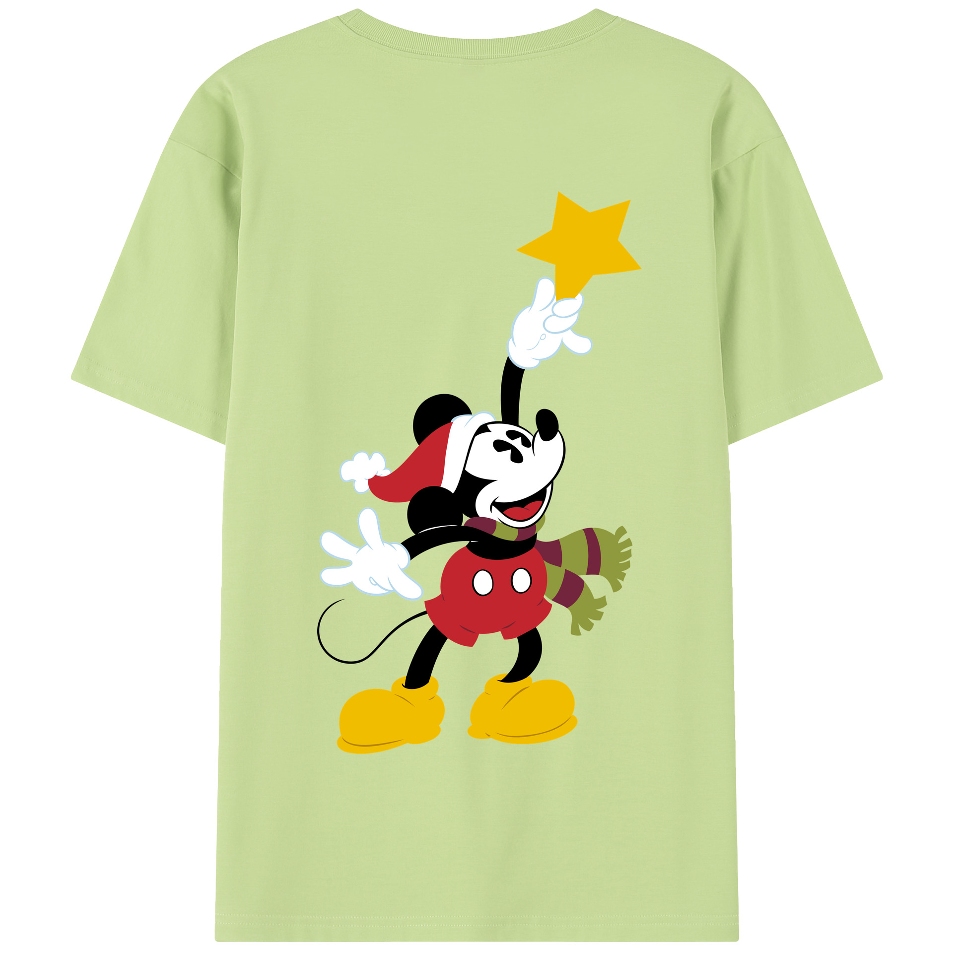 （画像用） ミッキーマウス Mickey Mouse 綿100％半袖Tシャツ（背面プリント）